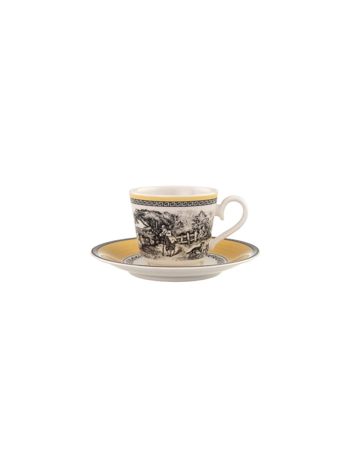 Espressotasse mit Untertasse Audun Ferme in Bunt 80 ml
