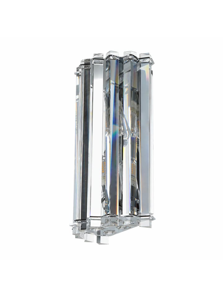 Wandlampe EEK F (B)16.5 x (H)27.9 cm in Chrom Klar/Transparent