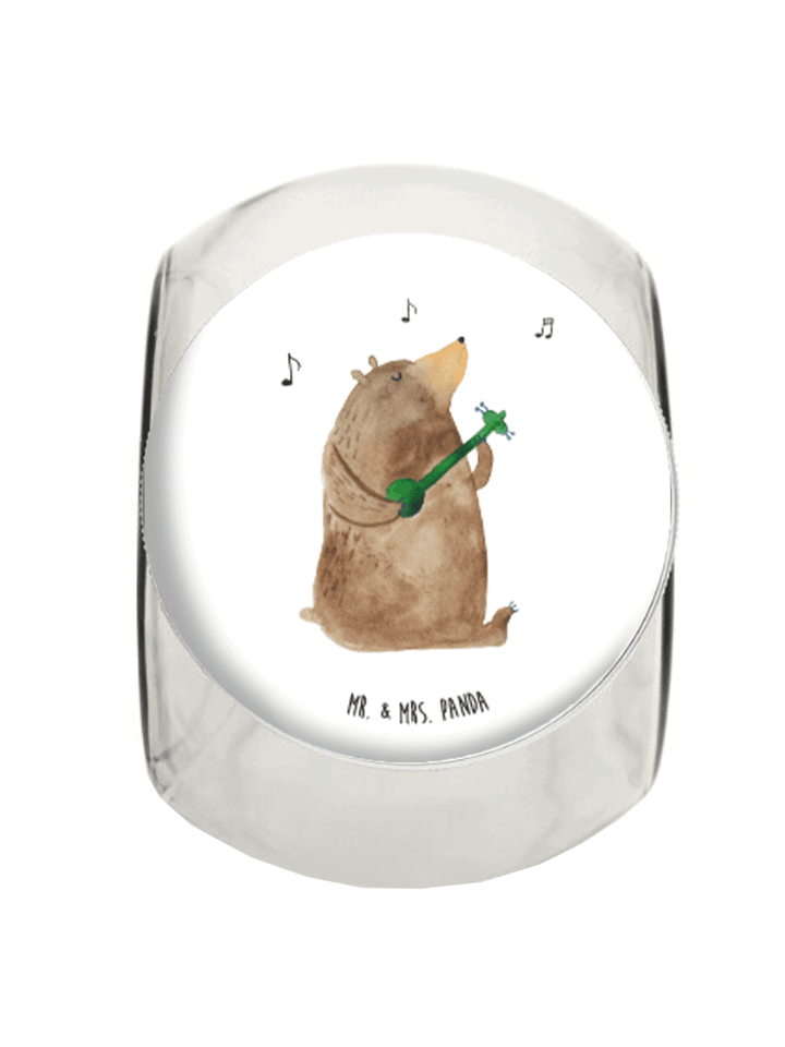 Bonbonglas Bär Lied ohne Spruch in Weiß