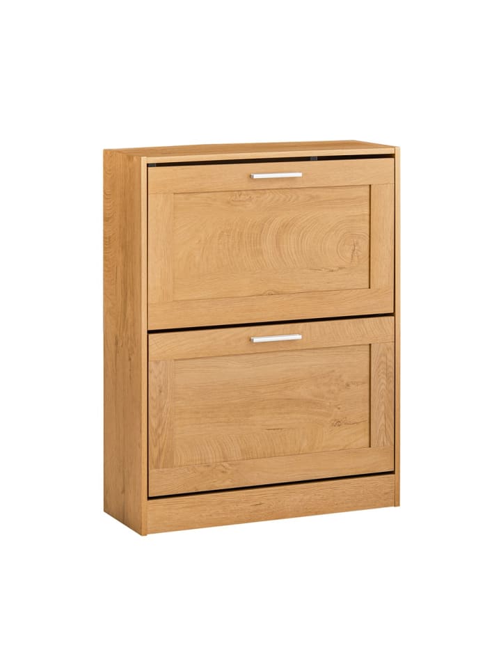 Schuhschrank in Eiche natur - (W) 23 x (H) 79 x (L) 60 cm