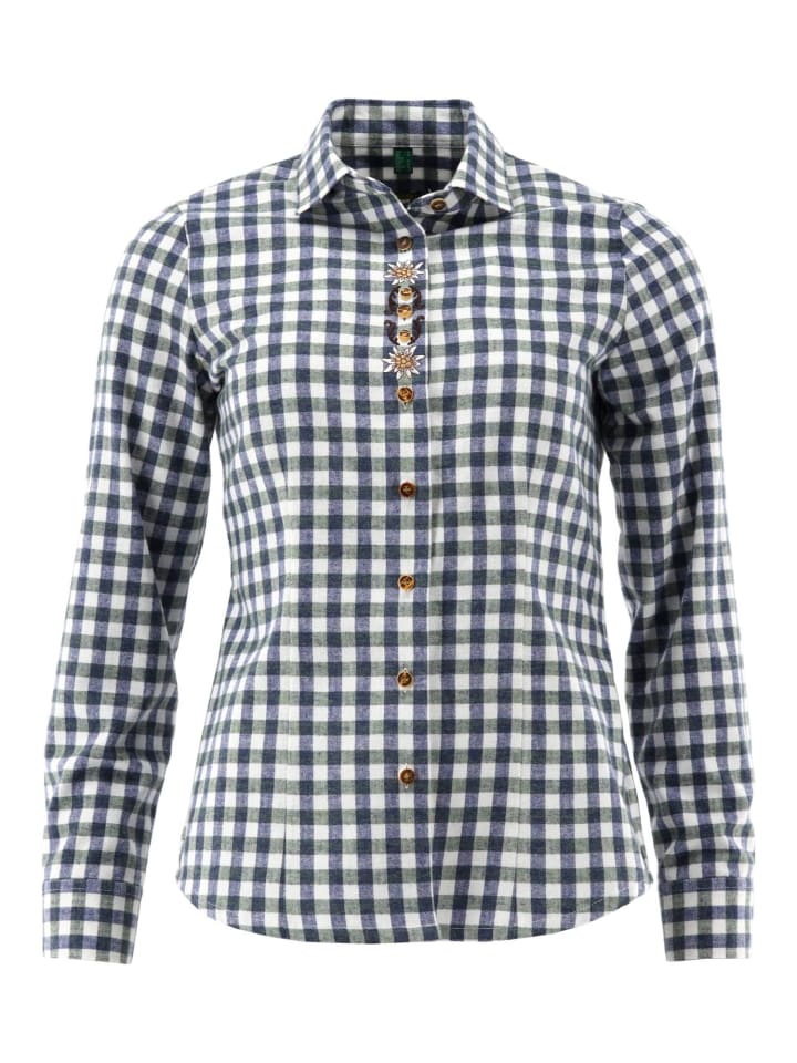 Trachtenbluse Tinati in oliv