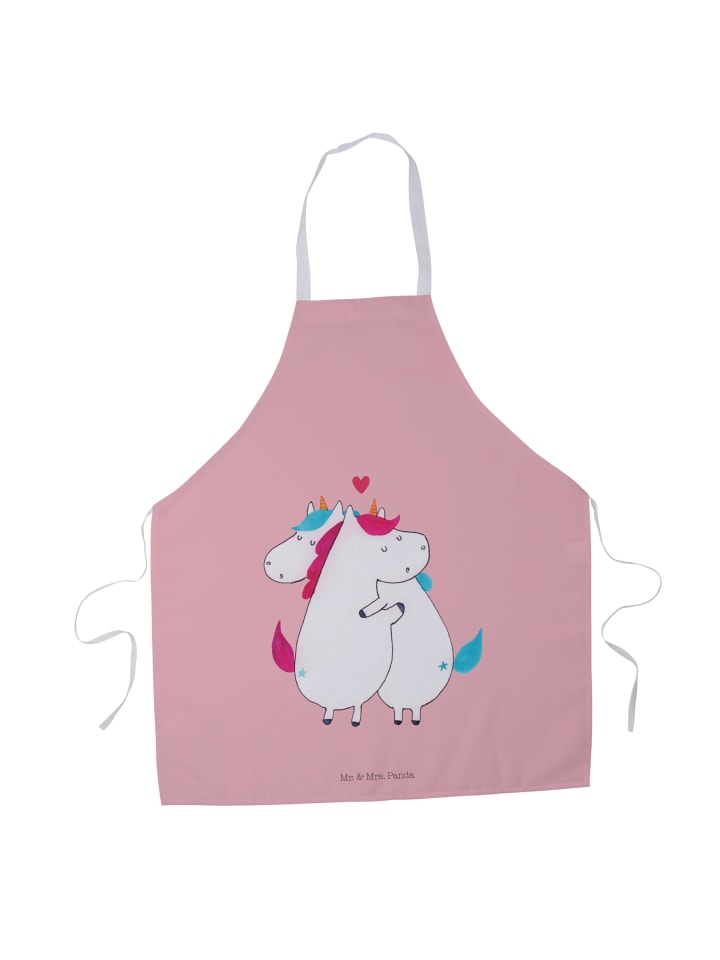 Kochschürze Einhorn Mitteilung ohne Spruch in Rot Pastell