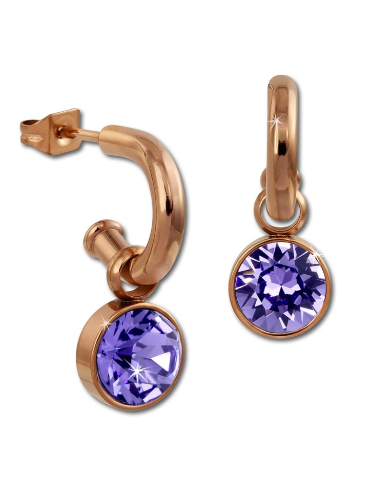 Ohrringe Edelstahl (Stainless Steel), vergoldet (Roségold 333) Ohrhänger