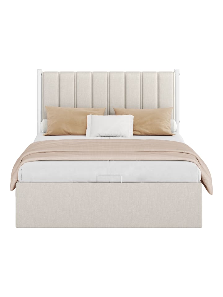 Bettgestell Kacy in Beige - (B)163.4 x (H)110 x (T)209.3 cm