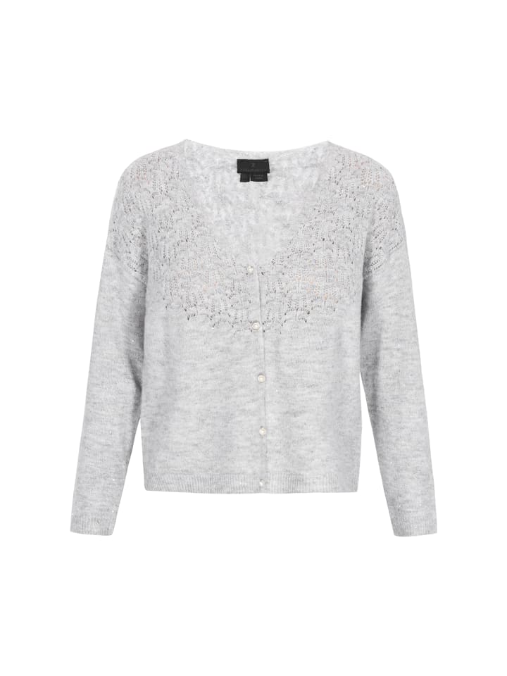 Women Cardigan in grey melange