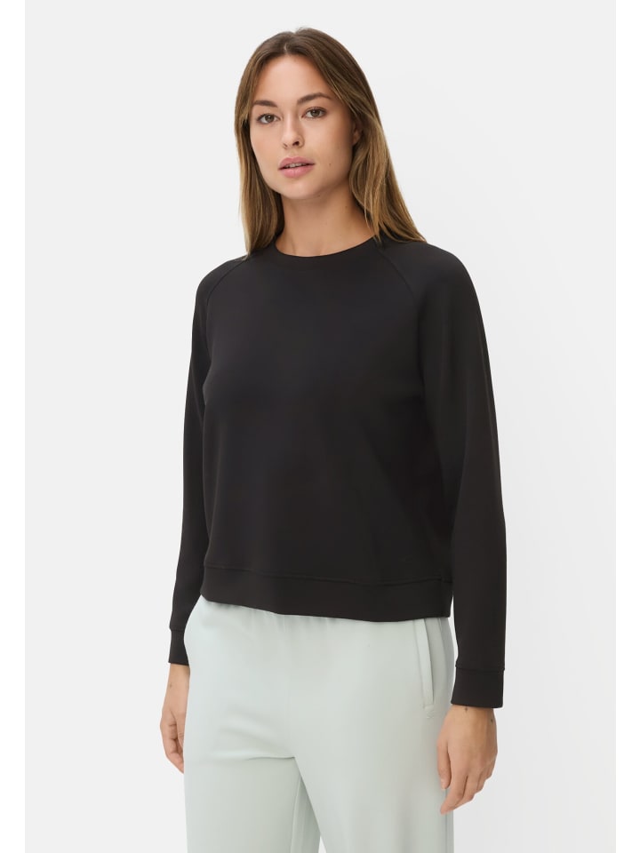 Sweatshirt mit Raglanärmeln in Schwarz