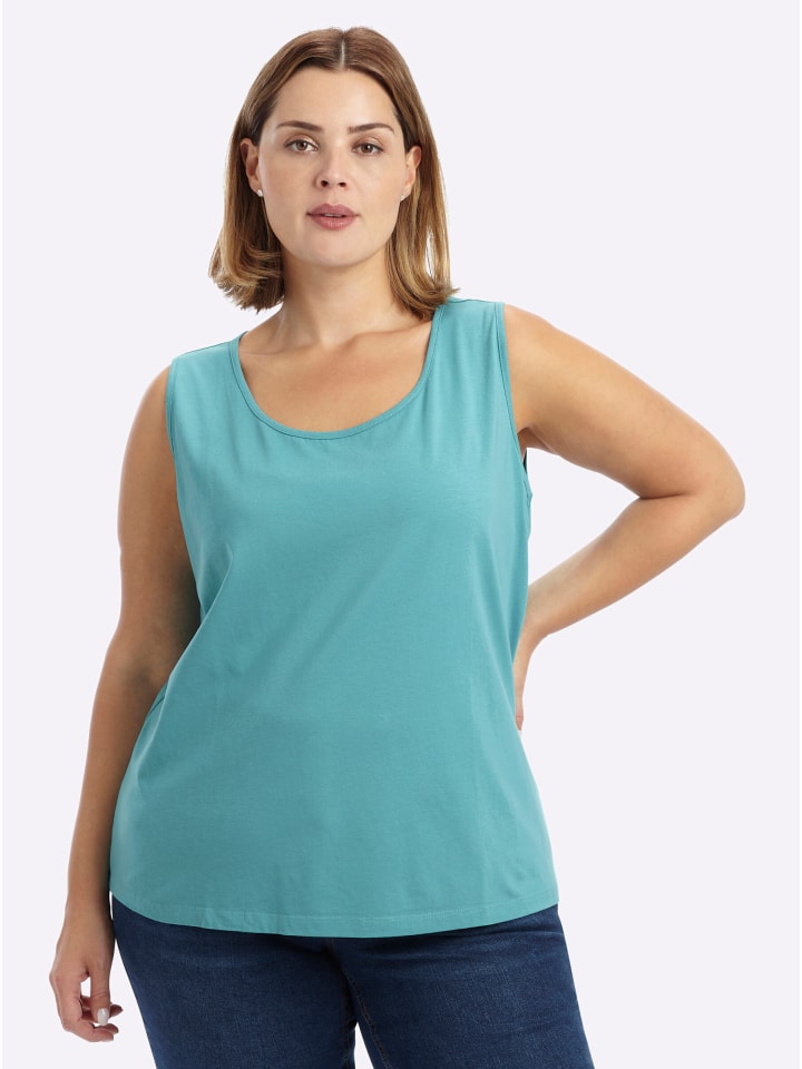 Doppelpack Tops in tiefblau-ozean