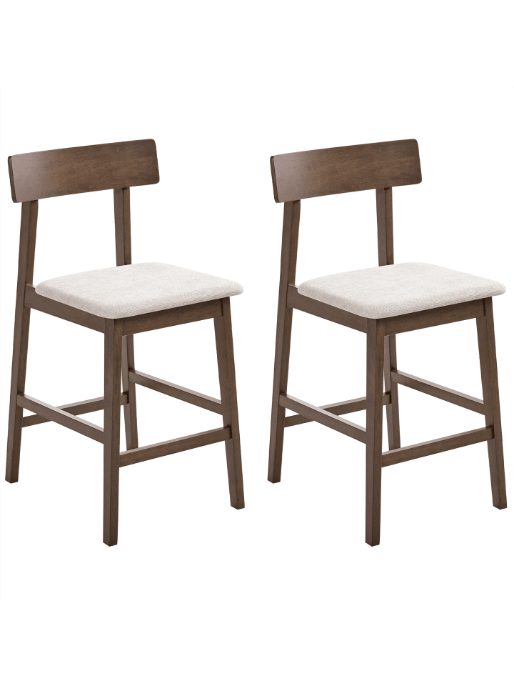 2er-Set Barhocker ISANTI in Braun/Beige