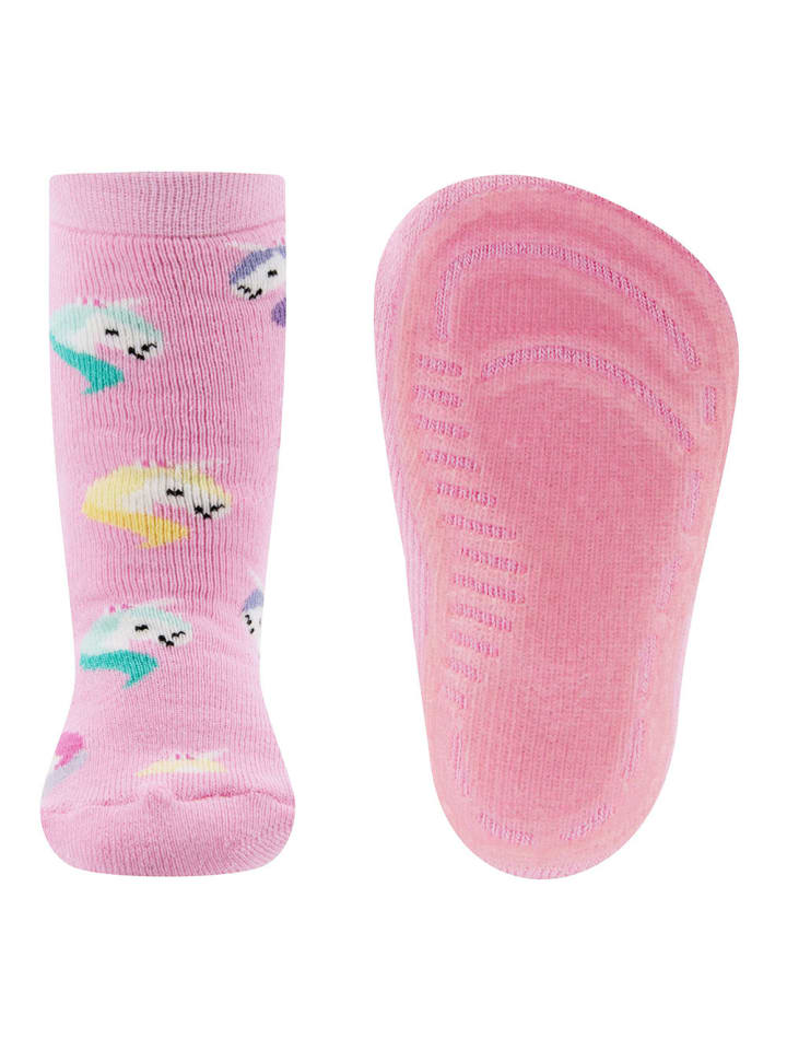 Stoppersocken Einhörner in ice pink