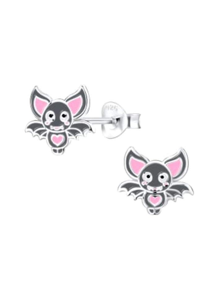 Ohrringe, Ohrstecker FLEDERMAUS in 925 Sterling Silber, 2-tlg.