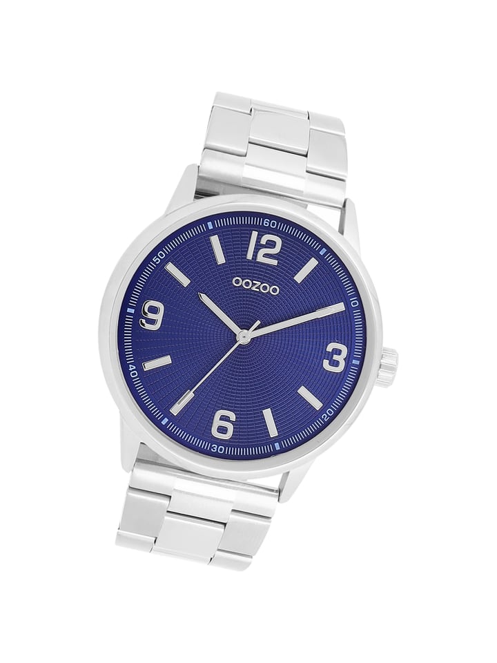 Analog-Armbanduhr Oozoo Timepieces silber groß (ca. 45mm)