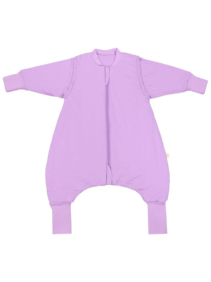 Schlafsack mit Füßen und umklappbaren Bündchen, 3.5 TOG in Lavendel