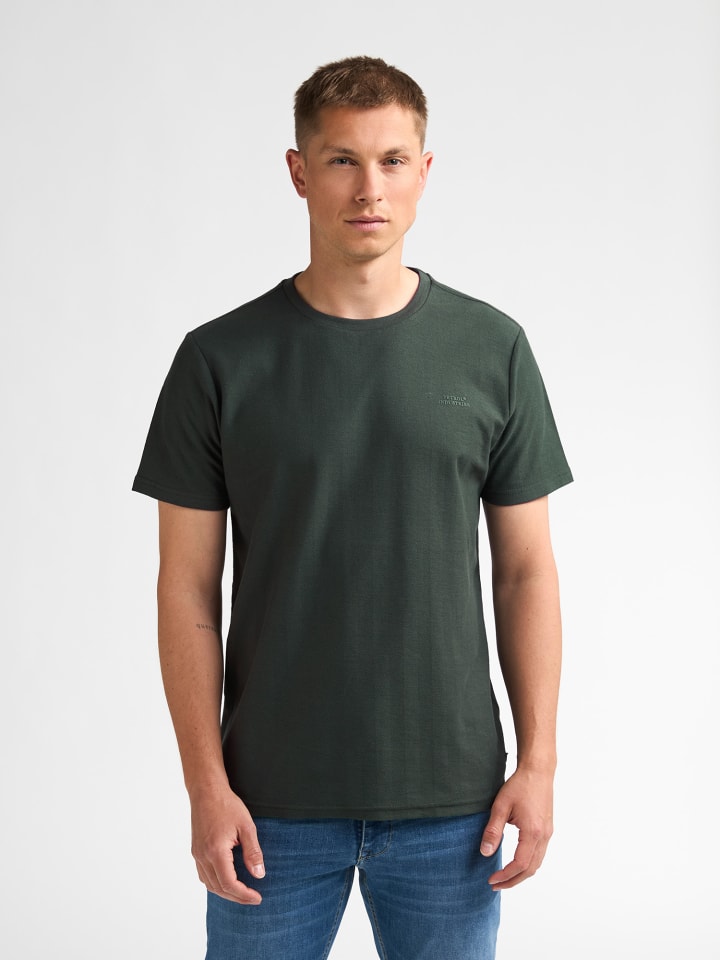 T-Shirt mit Fischgrätmuster hayden in Grün
