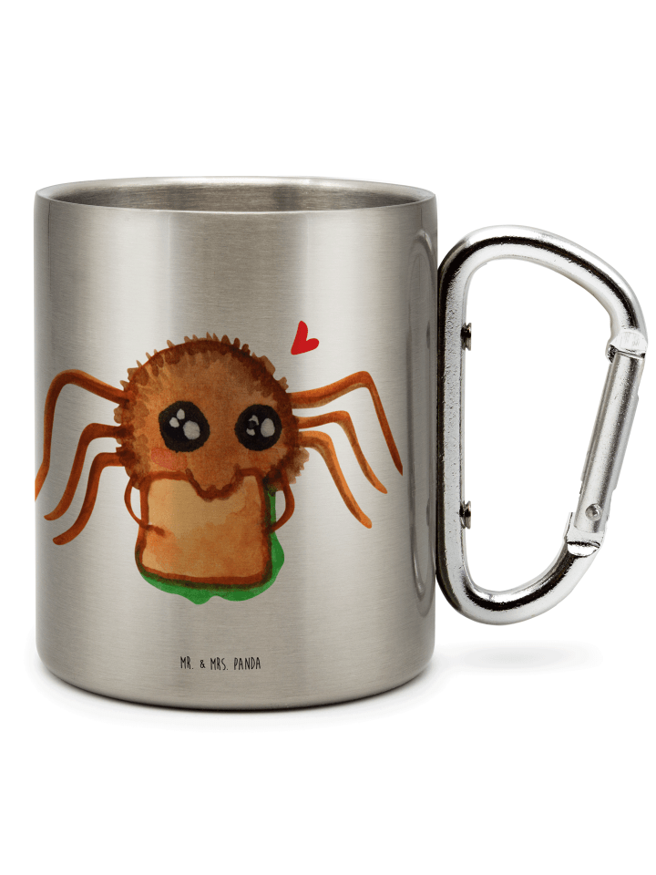 Tasse Spinne Agathe Sandwich ohne Spruch in Silber