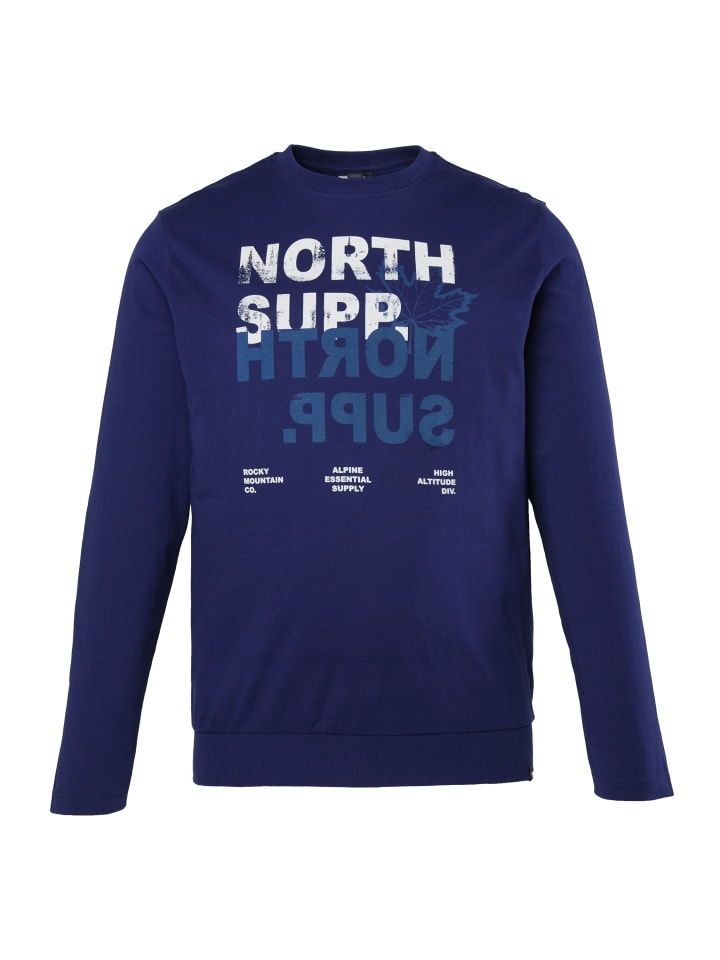 Kurzarm T-Shirt in nachtblau