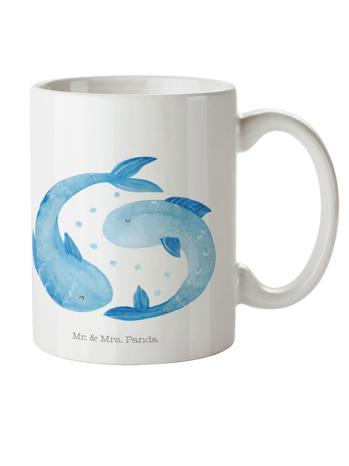 Tasse Sternzeichen Fische ohne Spruch in Weiß