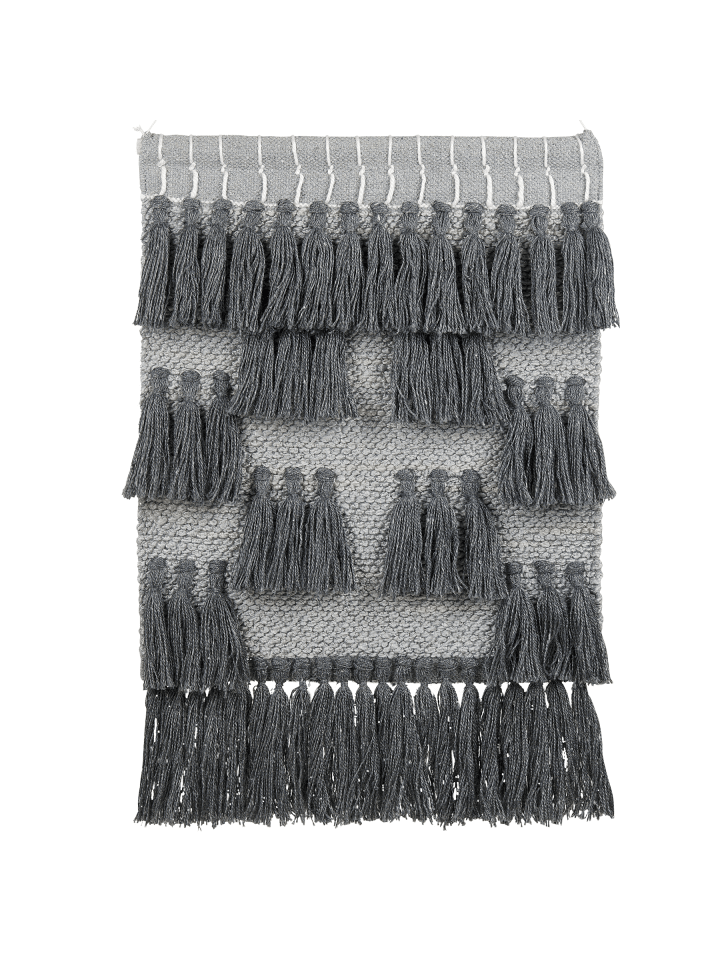 Wandbehang JIWA in Grau - (W) 60 x (H) 106 x (L) 1 cm Vertikal