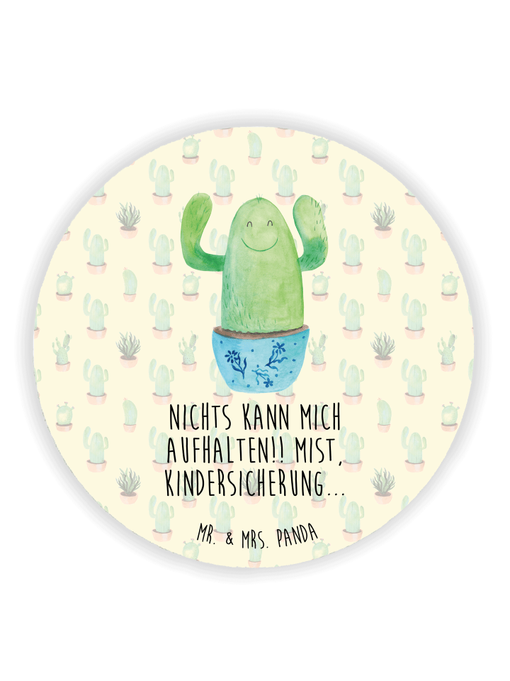 Kühlschrankmagnet Kaktus Happy mit Spruch in Kaktus Grün