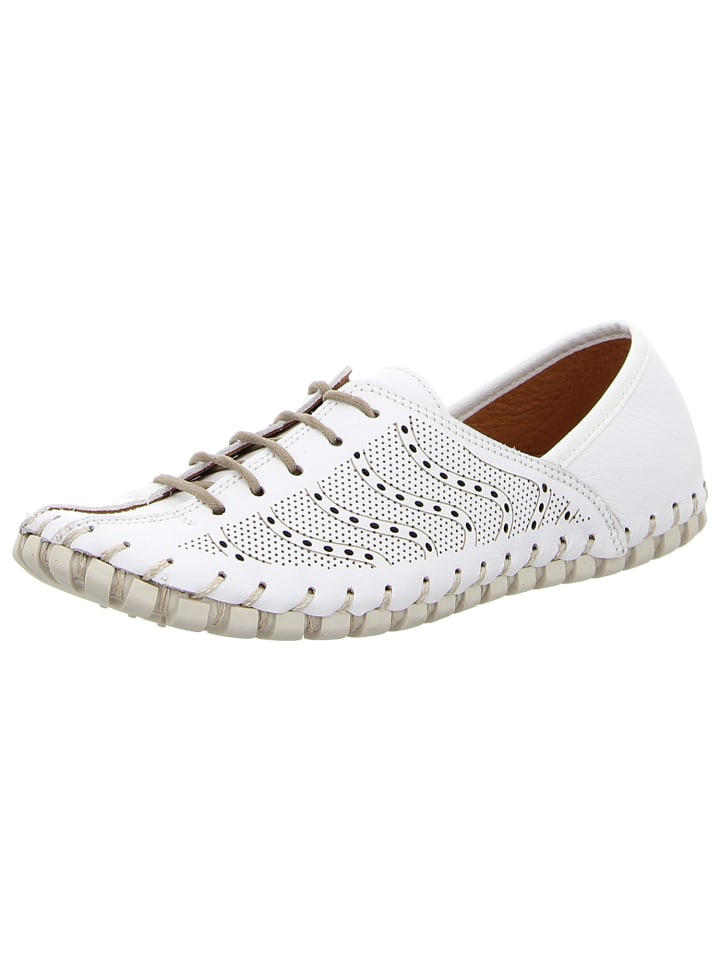 Sportlicher Schnürschuh in weiß