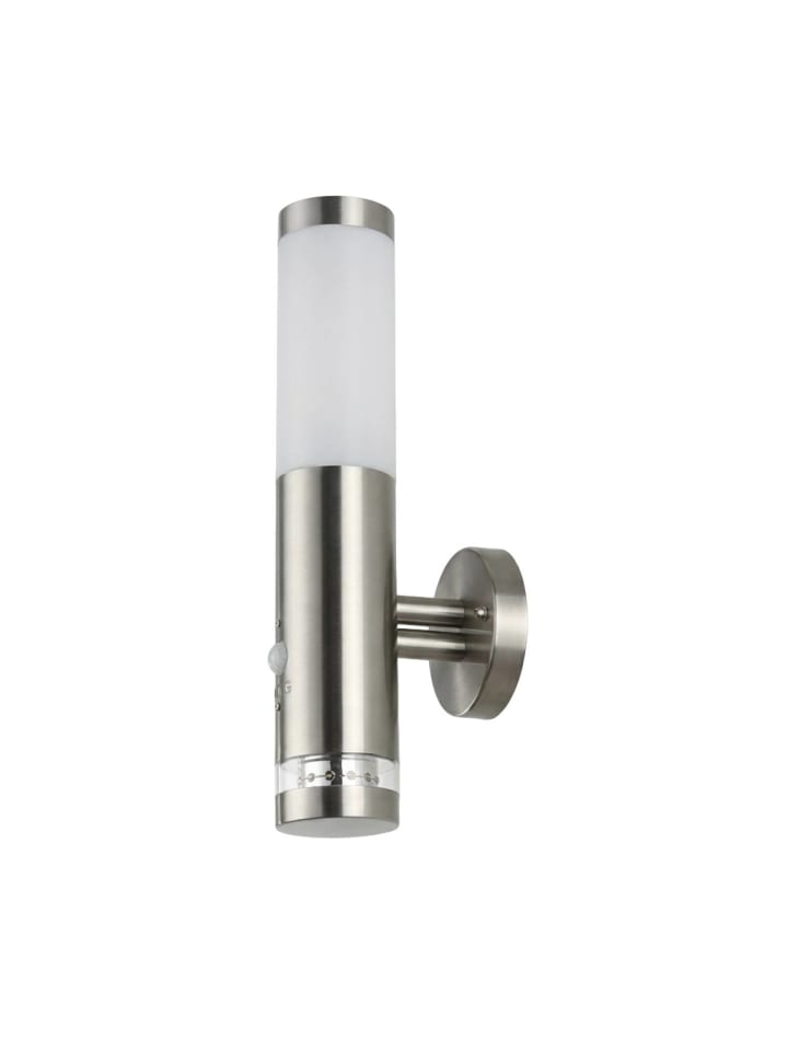 Außen Wandlampe (B)7.5 x (H)34 cm in Silber Weiß