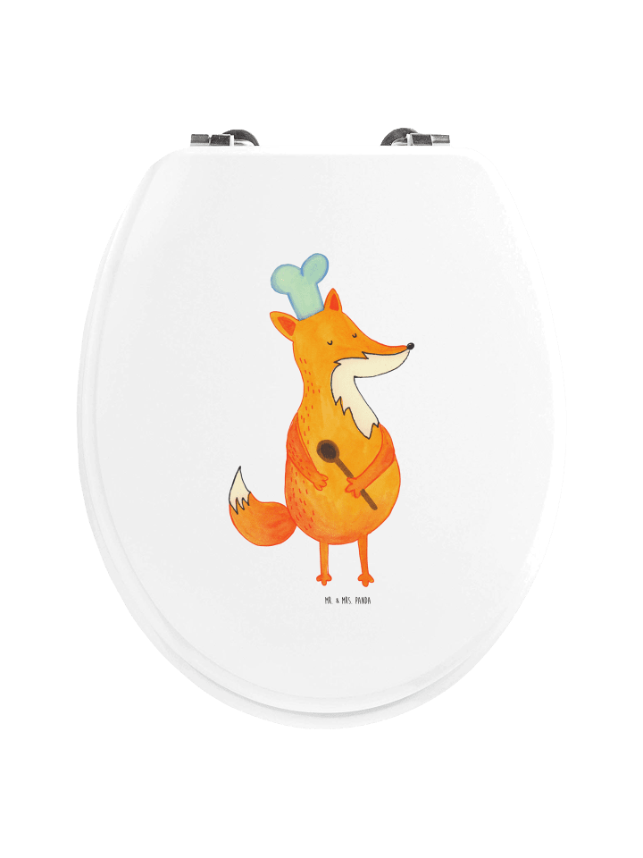 WC Brille Fuchs Koch ohne Spruch in Weiß