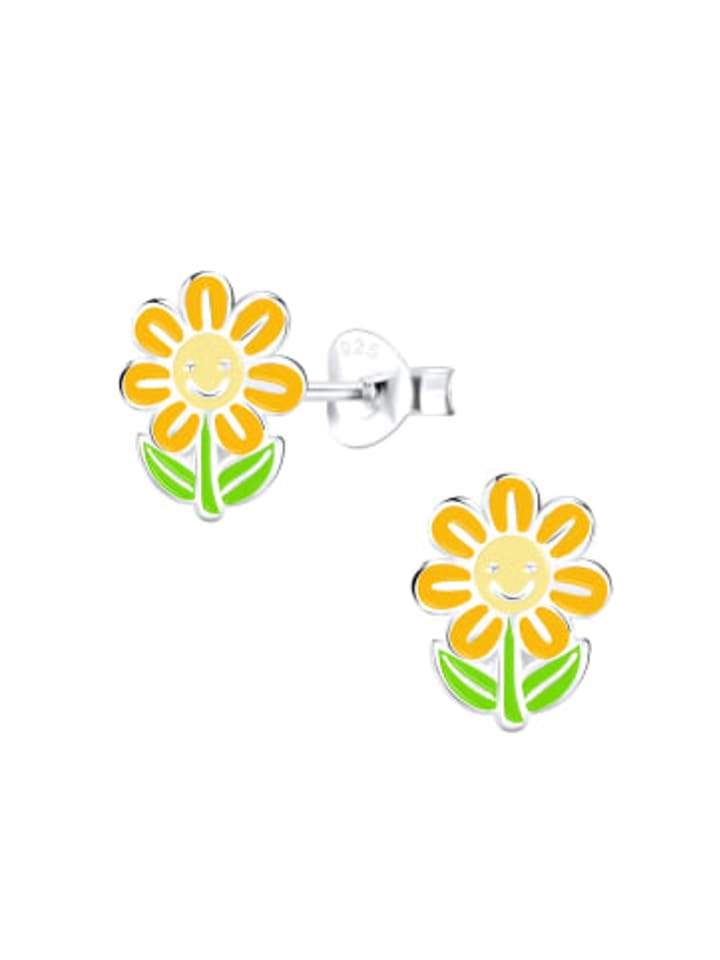 Kinderohrstecker BLUME in 925 Sterling Silber, 2-tlg.