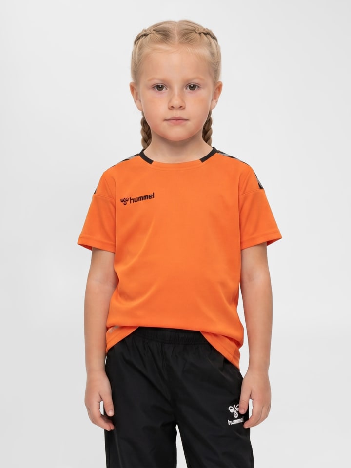 T-Shirt Hmlauthentic Kinder in TANGERINE