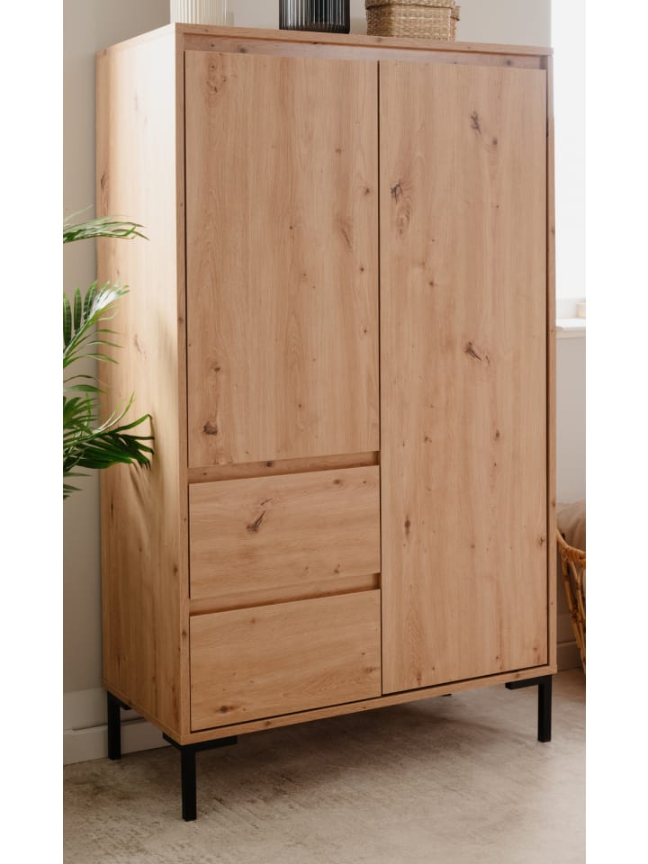 Highboard Eiche Artisan 81 cm, Anrichte mit 6 Fächern