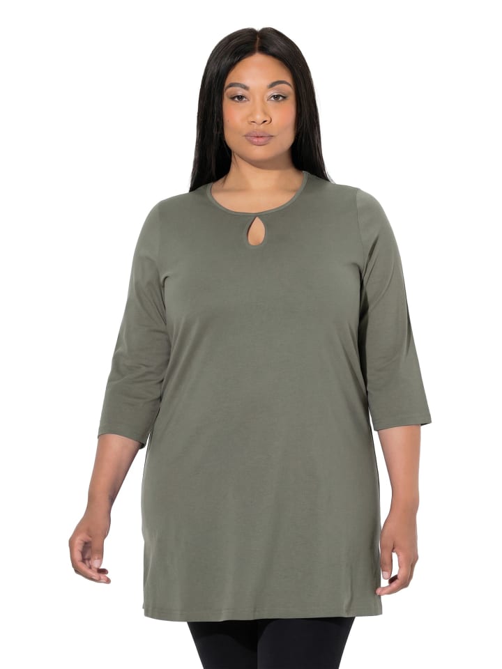 Longshirt in olivgrau