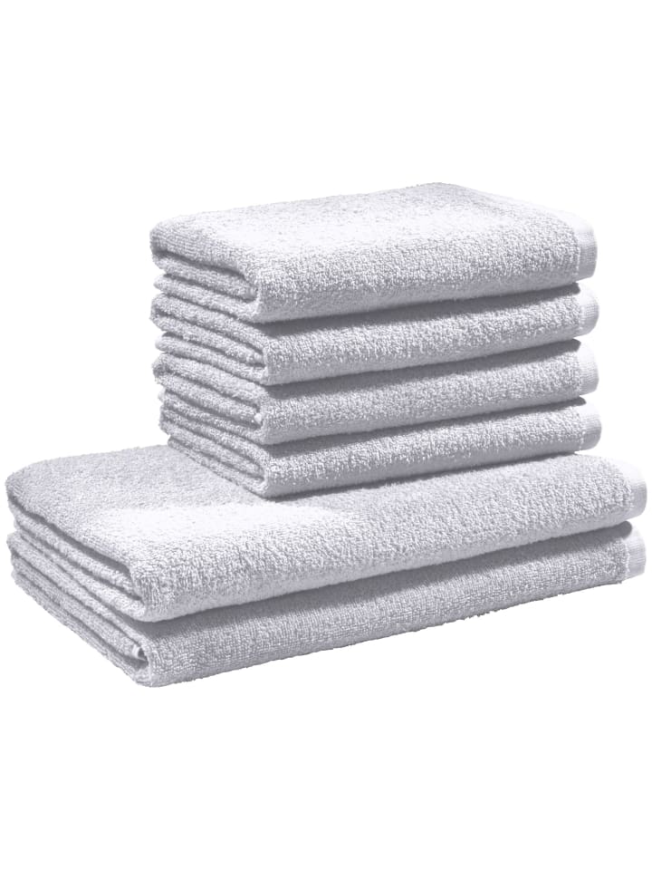 Frottier, Leichtfrottier Frottier-Set 6-teilig Oceanside in silber