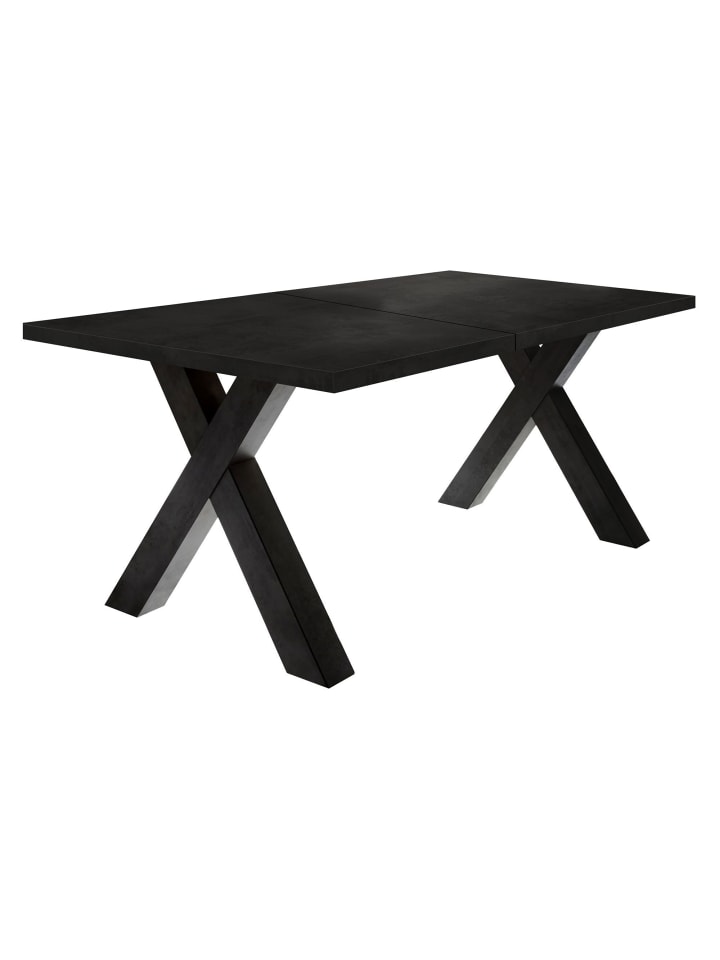 ESSTISCH ausziehbar Eike 7 140 x 90 x 75 Esszimmertisch Schwarzstahl