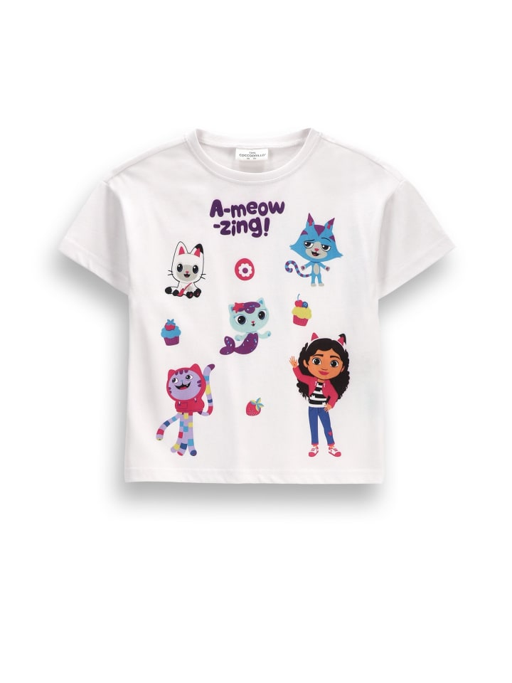 T-Shirt mit kurzen Ärmeln in ecru