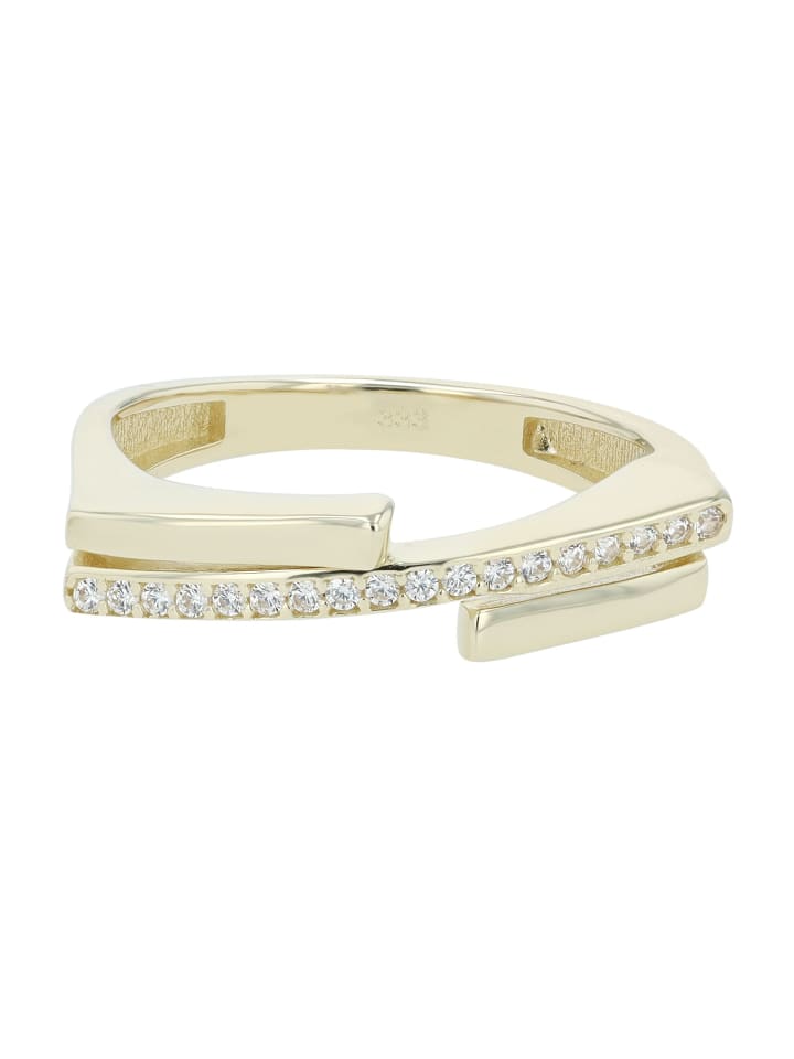 Damen Ring aus 333 Gold mit Zirkonia in gold
