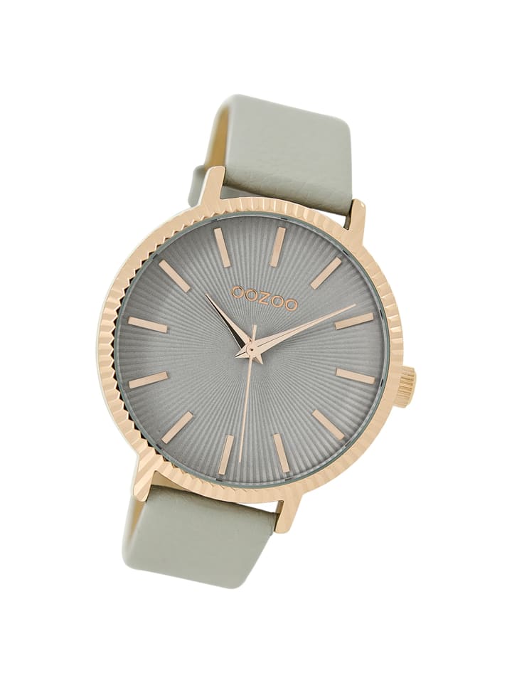 Analog-Armbanduhr Oozoo Timepieces grau groß (ca. 44mm)