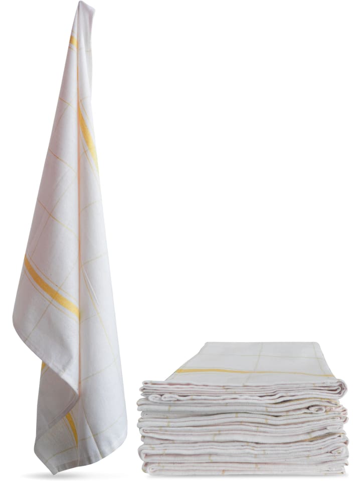 10 Stück Geschirrtücher Profi-Wipe in Gelb