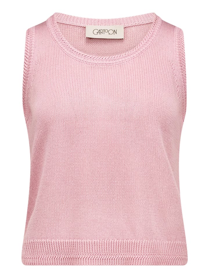Strick-Top mit Rundhalsausschnitt in Fragrant Lilac