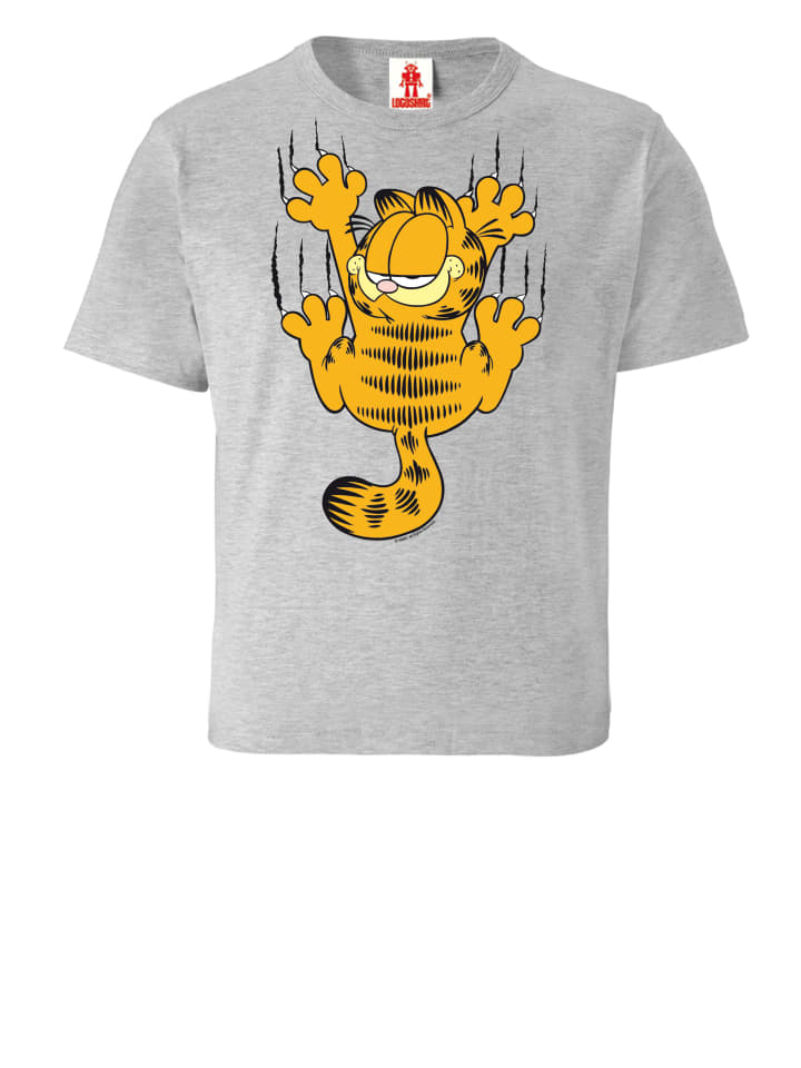 T-Shirt Garfield in grau-meliert