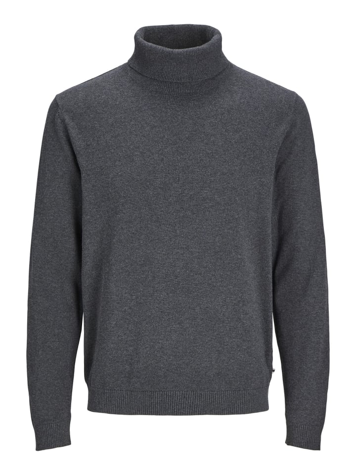 Rollkragenpullover in Dark Grey Melange 1