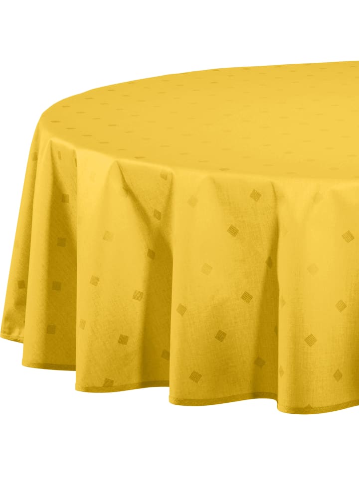 Baumwollmischung Tischdecke Neuss in gelb