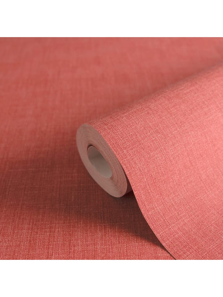 Tapete Gentle Weave in Korallen-Glut
