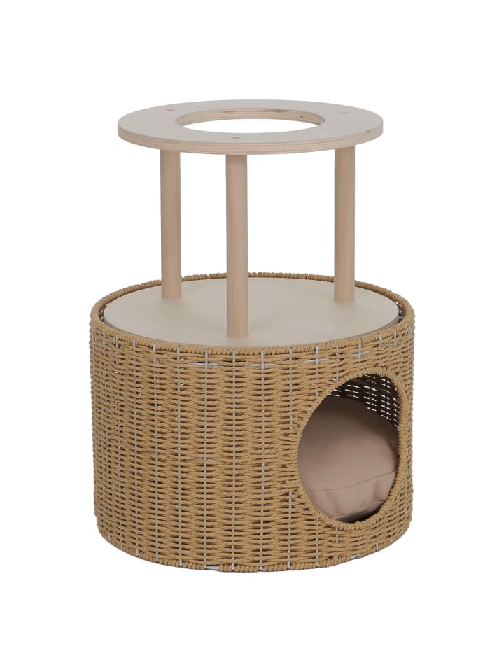 Katzenbett Q59, Natur, Kissen beige