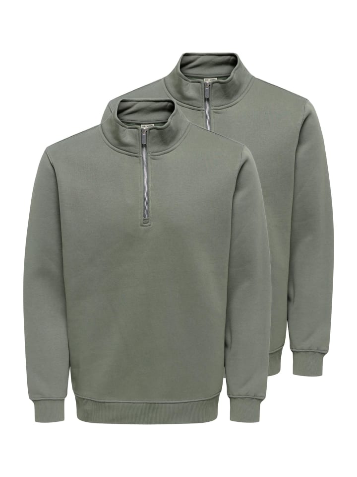 Sweatshirt Connor in Castor gray