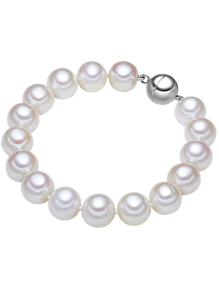 Perlen-Armband aus Sterling Silber mit Süßwasser-Zuchtperle in weiß