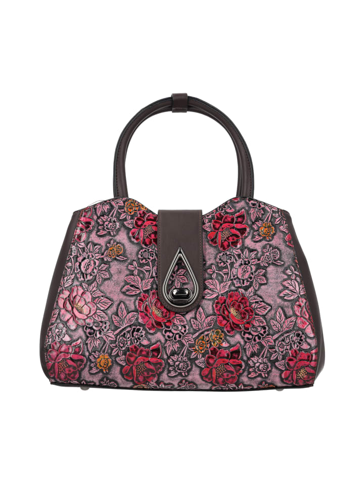 Women Handbag in Pink Brown