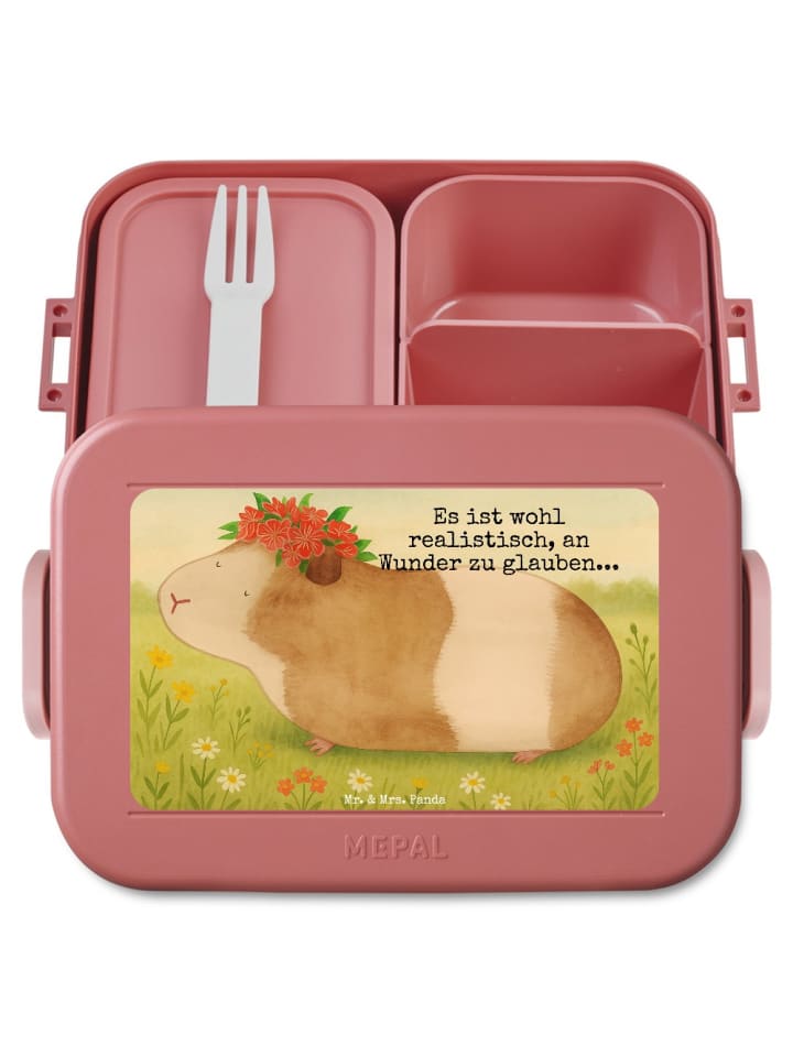 Essensbehälter Meerschweinchen Weisheit Design ... in Rot Pastell