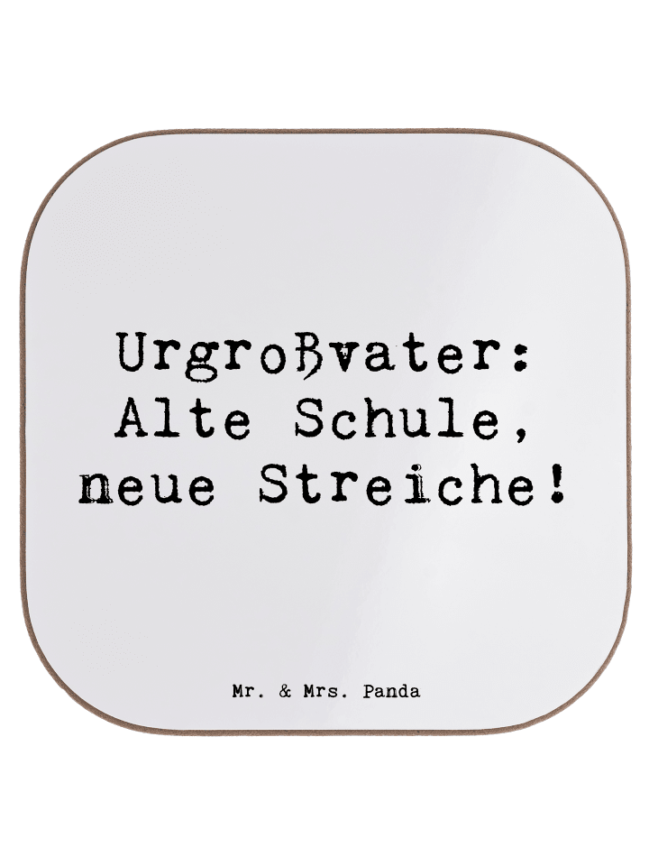 Untersetzer Urgroßvater Späße mit Spruch in Weiß