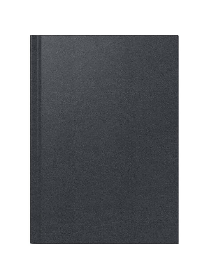 Buchkalender 795 A5 1 Tag/Seite Leder schwarz 2027