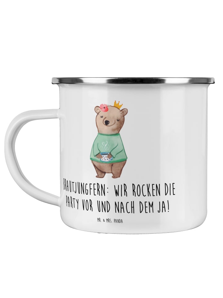 Kaffeebecher Brautjungfern Party mit Spruch in Transparent