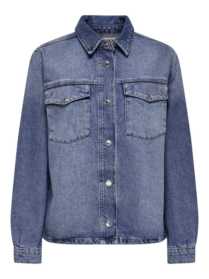 Jeanshemd in Medium Blue Denim