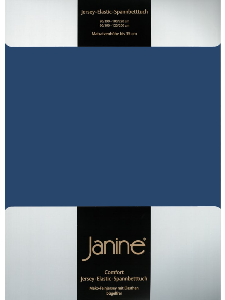 Janine Spannbetttuch Elastic Jersey 5002 in marine